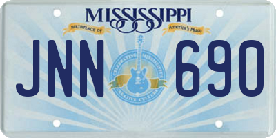 MS license plate JNN690