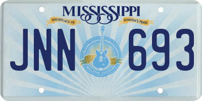 MS license plate JNN693