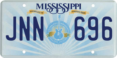 MS license plate JNN696