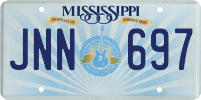 MS license plate JNN697