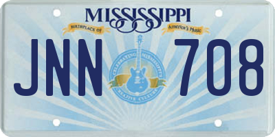 MS license plate JNN708