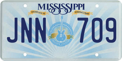 MS license plate JNN709