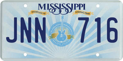 MS license plate JNN716