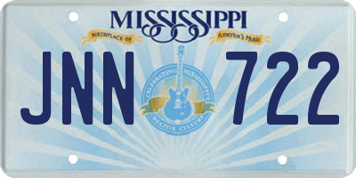 MS license plate JNN722