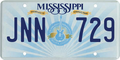 MS license plate JNN729