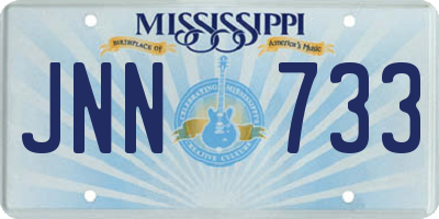 MS license plate JNN733