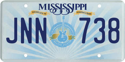 MS license plate JNN738