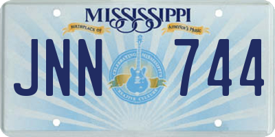 MS license plate JNN744