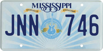 MS license plate JNN746