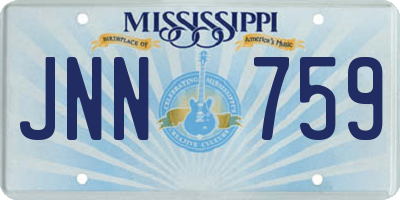 MS license plate JNN759