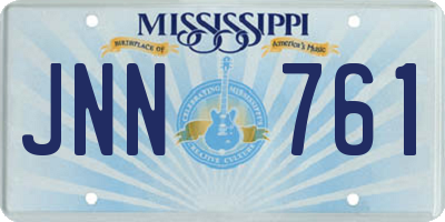 MS license plate JNN761
