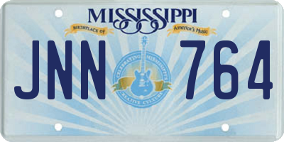 MS license plate JNN764