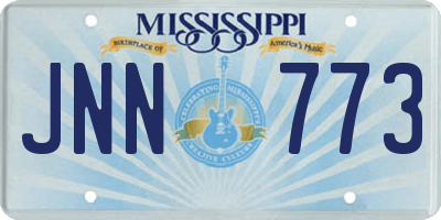 MS license plate JNN773