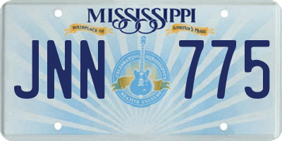 MS license plate JNN775