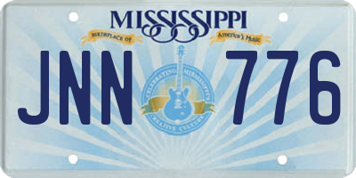 MS license plate JNN776