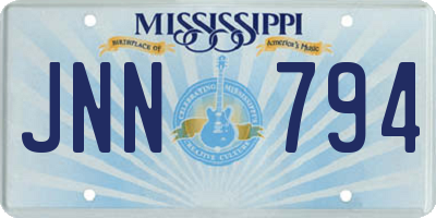 MS license plate JNN794