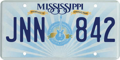 MS license plate JNN842
