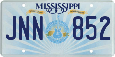 MS license plate JNN852