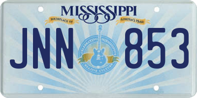 MS license plate JNN853