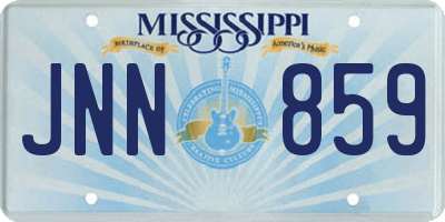MS license plate JNN859
