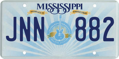 MS license plate JNN882
