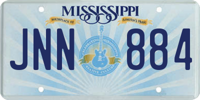MS license plate JNN884