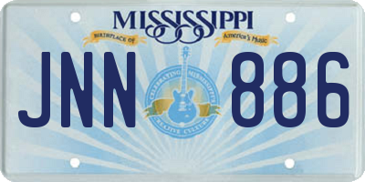 MS license plate JNN886