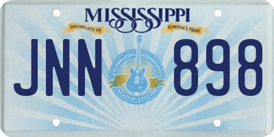 MS license plate JNN898
