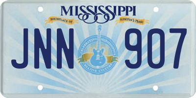 MS license plate JNN907