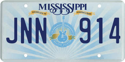 MS license plate JNN914
