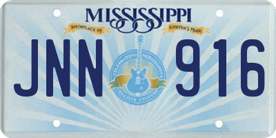MS license plate JNN916