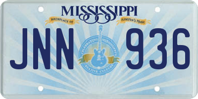 MS license plate JNN936
