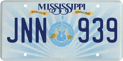 MS license plate JNN939