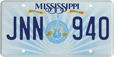 MS license plate JNN940
