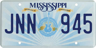 MS license plate JNN945