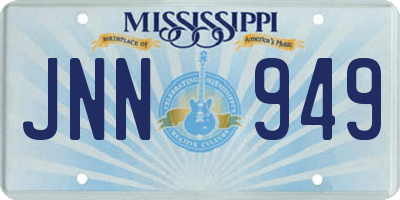 MS license plate JNN949