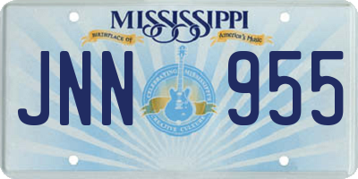 MS license plate JNN955
