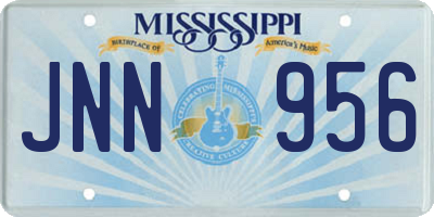 MS license plate JNN956