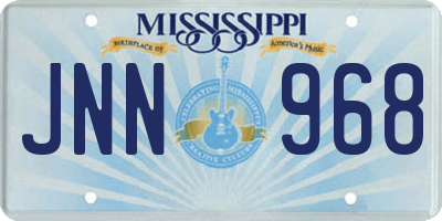 MS license plate JNN968
