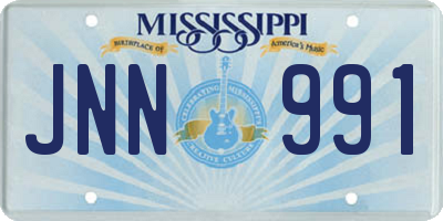 MS license plate JNN991
