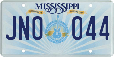 MS license plate JNO044