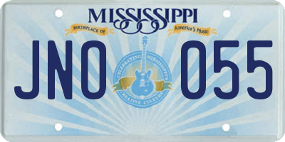 MS license plate JNO055