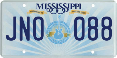 MS license plate JNO088