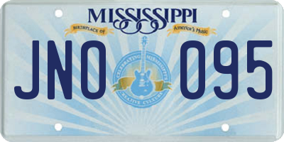 MS license plate JNO095
