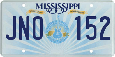 MS license plate JNO152