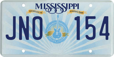 MS license plate JNO154
