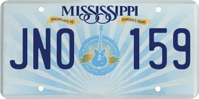 MS license plate JNO159
