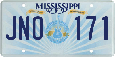 MS license plate JNO171
