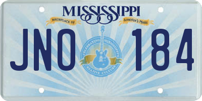 MS license plate JNO184