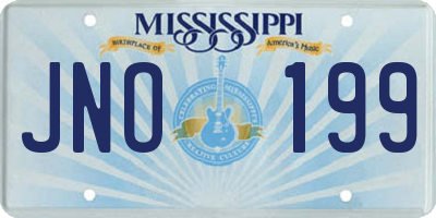 MS license plate JNO199